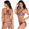 Ethnic Printed Strappy Bikini Swimsuit Plus Size XXL Large Size Bikini Sexy Bikini Swimwear Beach Wear Plus size 2XL