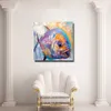 1 Panel abstraktes Fisch-Ölgemälde auf Leinwand, Heim-Wanddekoration, Wohnzimmer-Wandbilder, handgefertigtes Ölgemälde, Tierkunst, ohne Rahmen