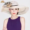 Cappello da donna Cappello da donna con cappello sinamay di nuova creazione Cappello da donna con cappello di organza di nuova concezione