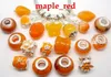 Cała masa 100pc Partię mieszane pomarańczowe uroki kolorów do biżuterii, tworząc luźne DIY Big Hole urok dla europejskiej bransoletki260W