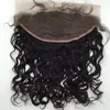 Koronkowe zamknięcie czołowe 13x6 z wiązkami, Peruwiańskie dziewicze ludzkie włosy z koronkowymi czołowymi, koronkowymi czołowymi i 3 wiązkami fali wodnej włosy