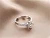 Yhamni Luxury 100 czyste 925 Srebrne obrączki dla kobiet Zestaw Sona Diamond Pierścionki zaręczynowe Akcesoria biżuterii R0757482108