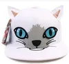Djurdesign Baseball Cap for Women Fashion Cat Ear Hip-Hop Flat-Brimmed Hat 5pcs / Lot Gratis frakt