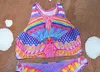 Boho Swimsuit For Womens Halter Tankini Two Piece Push Up High Neck Bikini Free Shipping