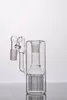 Hot Sale pure Glass Single Fritted Ashcatcher with 12 arm tree inline perc 18 mm right angle for water glass bongs 14mm