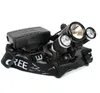 6000Lumen Excellence 3T6 3X CREE XM-L T6R2 LED 4 MODE 6000 LUMENS Cykelljus strålkastare med 2 * 18650 Batteri + AC-laddare