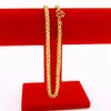 Bijoux de déclaration collier de chaîne rempli d'or jaune 18 carats pour hommes femmes