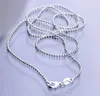 100pcs/Lot 925 Sterling Silver Ball Bead Chains Necklace Chains Jewelry 16-30"