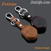 Subaru Forester 2014 Car Key Chain純正レザーキーFOBケースカバー2008  -  2013年2015年2014年2015年台車ホルダーカーアクセサリー