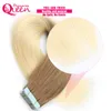 #8/613 Color Tape In Human Hair Extensions 100% Virgin Human Hair Brazilian Straight Hair 50g 20pcs/Set Skin Weft Weaves Free Shipping