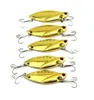 HENGJIA 12pcs titreşim 5CM 10G Metal balıkçılık Lure bas VIB metal balık kaşık cezbeder dengesi 8 # kanca mavi kırmızı 3d gözleri yemi