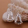 Boucle d'oreille plaquée argent sterling pour femmes, 10 paires par lot, style mixte EME30, plaque de mode, boucles d'oreilles lustre pendantes en argent 925, nouvelle collection