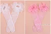 2019 Girls Lace Socks Children Lace Net Yarn Stockings Cute Girl Bowknot Middle Tube Socks Kids KneeHigh Stocking Size 4 Col7849100