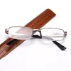 10Pcs/Lot New Women Men Metal Square Golden Reading Glasses With Nose Pad Crystal Glass Spectacles Diopter +1.00-+4.00 Free Shipping