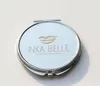 New Portable Makeup Mirror Case Round Silver Compact pocket purse Mirror Wedding Favors