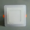 3 Modeller LED Panel Downlight 6W 9W 16W 24W Round / Square 4Color Dubbelfärg LED Tak Inbyggd panel Ljus AC85-265V