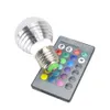 Ny försäljning E27 E14 3W RGB LED 16 Färgbyte Ljuslampa Lampa Opal Cover Dimmerbar LED RGB-lampa Ljus + 24 Key Trådlös fjärrkontroll