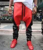 Wholesale-Fashion Sexy Men`s Pu Lederhosen Kunstleder Hip Hop Hose Stage Performance Long Pants Streetsporthose