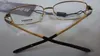 NOUVEAU gros placage IP de haute qualité 100% pur-titane plein cadre ultra-léger pour lunettes de prescription masculine forme rectangle de couleur dorée