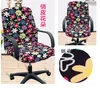 Büro-Computer-Stuhlabdeckungen Abdeckung Armlehnensitzbezug Stoffhocker Set Schwenkstuhl Set One Piece Elastic Stuhlabdeckung