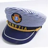 大人の子供たちのための新しい縞模様の海軍帽のキャップ軍事船長帽子帽子女性男の子女の子の船乗りの帽子陸軍海軍の帽子ベレー帽