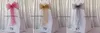 Cream Color 8 '' * 108 '' Organza Chair Sash 100pcs Mycket gratis frakt för bröllop, fest, hotellanvändning