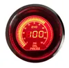 Medidor de presión de aceite de 2 pulgadas, 52mm, 12V, luz LED azul y roja, lente de tinte, pantalla LCD, medidor Digital para coche, negro, Universal