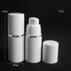 15ml 30ml 50ml高品質の白いエアレスポンプボトル - トラベル詰め替えされた化粧品スキンケアクリームディスペンサー、PPローションパッキング容器