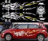 Aufkleber 1Set Schwarz für die meisten Auto -LKW -Auto -Sport -Power Chinese Totem Dragon Grafik Seitenaufkleber Körperhaube Aufkleber