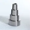 6 in 1 Domeless GR2 Titanium Nail 1014mm18mm Male Female dab nail Ti Nails with Titanium Carb Cap For glass bong1560951