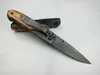 Butterfly DA44 survival Pocket folding knife Wood handle Titanium finish Blade tactical knifes EDC Pockets knives