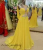 Emerald Green Yellow And Violet Evening Dresses New Arrival Floor Length Long Beaded Backless Formal Chiffon Party Gowns3127222