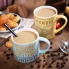 Jankng 450ml adorável cerâmica canecas de café copo pesado pintado à mão caneca de café caneca de viagem copo presente de aniversário xícara de chá elegância caneca de leite3292