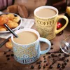 Jankng 450 ml Mooie keramische koffiemokken Cup zware handgeschilderde koffiemok reismok CUP Birthday Gift Tea Cup elegantie Melk mug218r