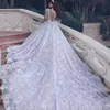 2017 rendas de luxo vestidos de casamento sheer neck mangas compridas cristais backless frisado catedral trem de casamento vestidos de noiva vestidos de noiva