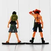 Anime One Piece Maymun D. Luffy Portgas D. Ace PVC Action Figure Koleksiyon Model Oyuncak 17 cm