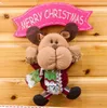 Merry Christmas Santa Claus snowman elk deer doll cloth pendant Party Decor props Door tree kid room ornaments HJIA882