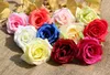 Tête de rose en soie en gros 3.14 pouces dia fausses fleurs de haute qualité WR007