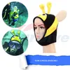 4mm Warm SBR Diving Cartoon Hat lovely cartoon bee Diving Hood Divers Cap Helmet adults Custome swimming cap9120496