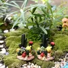 2st Mini Totoro Pot Decor Cactus Miniatyrer Fairy Garden Moss Terrarium Inredning harts hantverk Bonsai Micro Lands CHAFTH harts