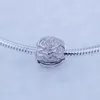 Granos sueltos aptos para pandora pulseras de plata de ley 925 clip de perlas Rose charm DIY joyería de moda para mujeres al por mayor 1 pc / lot