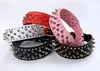 PU leather spiked studded dog collars 2quot wide leather dog collar for PitBull Mastiff Boxer medium and big dogs 12colors 4 siz9738700