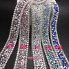 Bezpłatny statek, ślub kryształ rhinestone banding wykończenia, 2 ciierki / partia, fantazyjna sukienka ślubna dekoracyjne wykończenia, ciasto ślubne łańcuch dekoracyjny