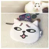 New Arrival Pluszowa Moneta Torba Cute Cartoon Koty Kształt Zipper Monety Portmonetki Plush Cat Podwójna Twarz 7 Kolory Cat Face Mini Portfel Kiesy