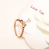 Korean Women Jewelry Luxury Water Drop Zircon Rings Rose Gold Plated Bowknot Charms Fings for Wedding Party Vintage Finger Rings Jewelry