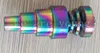 Rainbowl colorido anodizado 6 em 1 titanium unhas domeless gr 2 colorido titanium prego 10mm14mm19mm com macho e fêmea conjunta