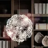 Droplight 47 CM Avrupa Lüks Yaratıcı Karahindiba LED Kristal Avizeler Modern Minimalist K9 Kristal Kolye Işık Salon Işıkları