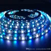 2016 LED Strip RGBW 5050 SMD 5M 300 LED RGB + Ciepły biały Mieszany Kolor PCB Czarny LED Light Lampy Wstążka Wodoodporna / Nie-wodoodporna