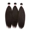 Cheveux raides crépus péruviens vierges avec fermeture de base en soie 4x4 4Pcs Lot Fermeture supérieure en soie Yaki grossière italienne avec tissage de cheveux vierges3453377