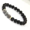 Nuovo braccialetto per coppie Gioielli in pietra lavica nera di alta qualità Sedimenti marini Perline imperiali Braccialetti regalo per yoga energetico da uomo da donna